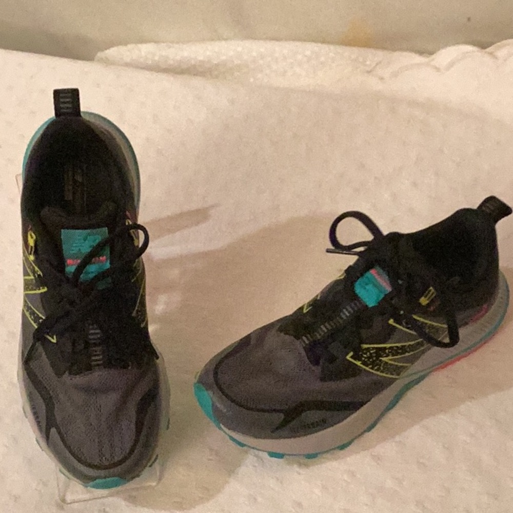 New Balance trail nitro Dynasoft,, dark gray running ladies sneakers # 8 M.
